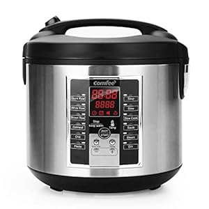 COMFEE’ Rice Cooker 10 cup uncooked, Food Steamer, Stewpot, Saute All in One (12 Digital Cooking Programs) Multi Cooker Large Capacity 5.2Qt, 24 Hours Preset