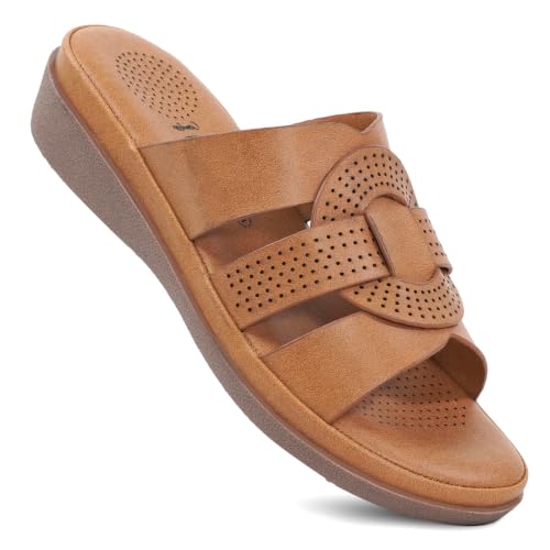 Image of Moshun Criss Cross Sandals for Women & Girls | Multi Strap & X Strap Flat Sandals, Bounce Back Technology Footbed with Adjustable Strap, Anti-Slip Sole | Lightweight Daily Wear Casual Slip-On Sandals