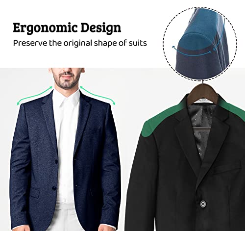 Houísm 8Pack Wooden Coat Hangers Extra Wide Shoulder Wooden Suit Hangers With Non Slip Pants Bar, High-Grade Selected Lotus Wood Hangers For Business Outfit, Formal Dress, Heavy Jackets #TOP4