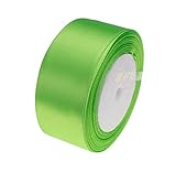ATRBB 25 Yards 1-1/2 inch Wide Satin Ribbon Perfect for Wedding,Handmade Bows and Gift Wrapping(Apple Green)
