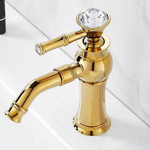 Mitigeur de lavabo en laiton durable sans fuite doré