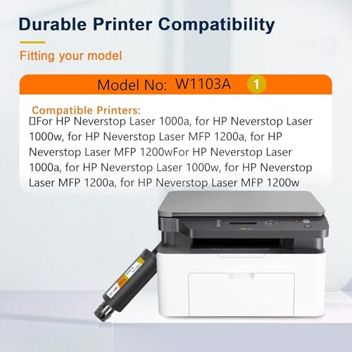 Image of 103A Neverstop Laser Compatible Toner Cartridge Reload Kit for HP Neverstop Laser 1000a, Neverstop Laser 1000w, Neverstop Laser MFP 1200a, Neverstop Laser MFP 1200w Printer (TN-103A 1PIC)