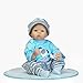 Réaliste Reborn Poupée Garçon 55cm 22 Pouces Souple En Silicone Vinyle Réaliste Reborn Bébé Poupées Garçons Yeux Bleus Nouveau-Né Garçon Poupée Qui Ressemble Réel Tout-petit Cadeau D'anniversaire À La
