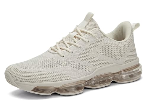 Mens Running Shoes Air Lace Up Comfort Walking Sneakers Breathable Fashion Tennis Basketball Sport Gym Fitness Cross Trainers