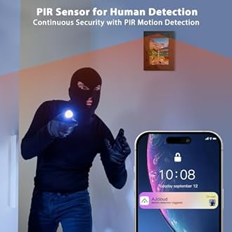 GIIRKUUU Picture Frame Camera, Security Camera WiFi 1080P, 365 Days Standby PIR Motion Detection HD Night Nision Real Time View Live Surveillance Wireless Mini Nanny Video Cam