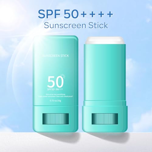 FREEORR Sunscreen Stick,Mineral Sun Block Stick SPF 50,On-the-Go Travel Size Sunscreen Face Body Sun Protection,Sweat-proof Sunstick Beach Travel Suncare,0.7oz/20g