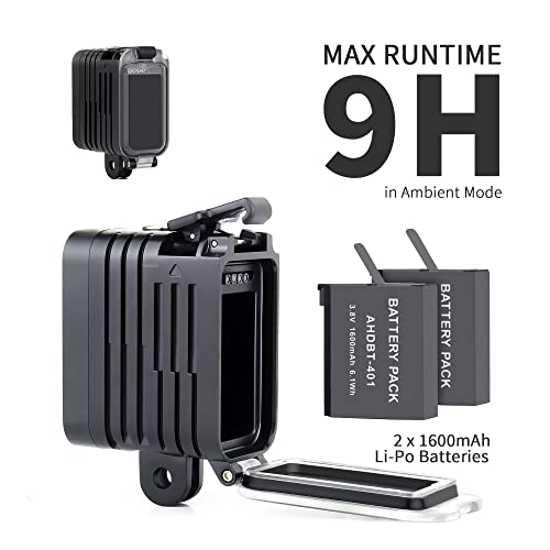YALLSAME Aluminum Underwater Dive Light for GoPro, 164ft Waterproof Fill Night Light Photography Accessories for GoPro Hero 13 12 11 10 9 8 7 6 5 4 3 Mini Max Session DJI OSMO Action Camera