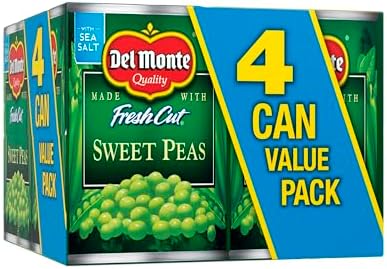 Del Monte Canned Fresh Cut Sweet Peas, 15 Ounce (Pack of 4)