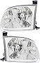 For Toyota Tundra Regular and Access Cab Headlights Lamps Set 2000 2001 2002 2003 2004 Halogen Driver and Passenger Side