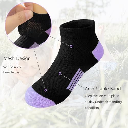 Bemeol Girls Socks 18 Pairs Ankle Socks Girls Soft Athletic Low Cut Cotton Sock3