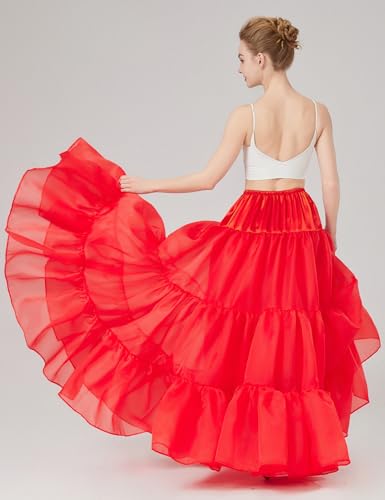 BEAUTELICATE Hoopless Petticoat A-line Petticoat Skirt for Women Under Dress Crinoline Underskirt3