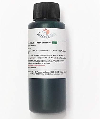 Botella DE OVOINK DE 100ML - Tinta ALIMENTARIA para MARCAR Huevos. (Verde)