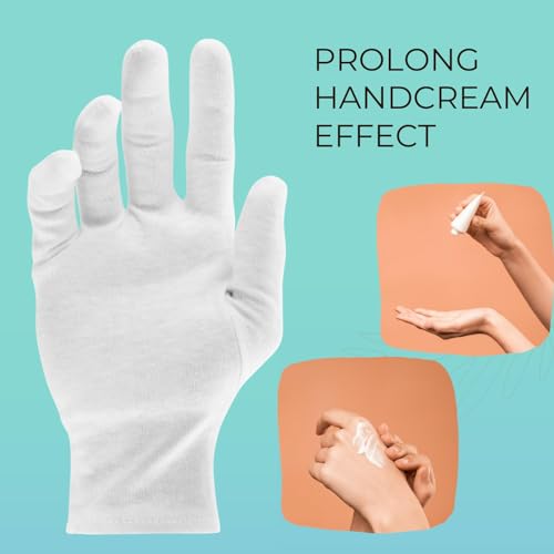ANSMIO Cotton Gloves - Moisturizing Night Gloves for Dry Hands