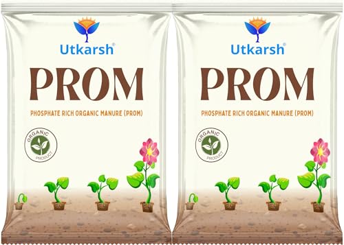 Image of Utkarsh PROM - Phosphate Rich Organic Manure for Plants, Home Garden - 1.8 Kg Granules, 100% Water Soluble Fertilizers for Plants Growth, Bio DAP to Improve Flowering, Fruiting & Vegetables (900g X 2)