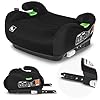 LIONELO Rialzo Auto per bambini LUUK FIX I-Size, Facile Installazione ISOFIX o/e cintura, 125-150 cm 22-36kg Leggero, Comodo, Indicatori, Schiuma Adattiva, Traspirante Lavabile, Car Booster, Braccioli