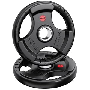 XDDIAS Rubber Weight Plates for Barbell, 2-Inch Olympic Grip Plate for Strength Training, Weightlifting and Bodybuilding in Home & Gym, Solid Cast Iron Weight Plates Pair and Sets