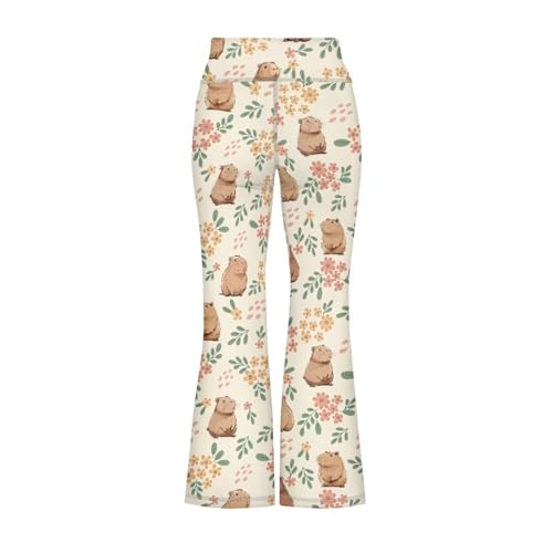 Girls Flare Leggings Yoga Pants Size 5-14 Years2