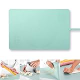 Extra Large Kitchen Silicone Pad, 23.6''x15.7'' Macaron Silicone Baking Mat, Thick Heat Resistant Mat Kneading Mat, Non Slip Non Stick Silicone Pastry Mats for Rolling Out Dough