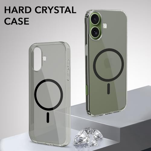 Image of Jkobi Lifetime Anti-Yellow MagSafe Compatible Clear Back Cover Case for Apple iPhone 17 (Sleek Hard Crystal | Shockproof and Camera Protection)