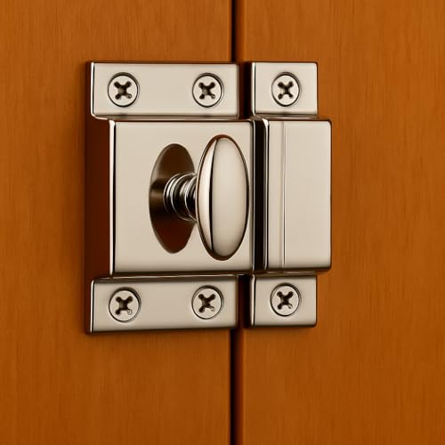 Nickel Plated Small Stamped Cabinet Latch Vintage | BI-15AN (1)