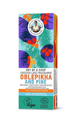 Grandma Agafia Recipes Natural Oblepikha and Pine Set of 2-step Toothpastes 2x60g