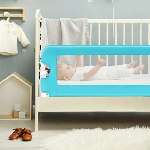COSTWAY Bescherming bedhekje, 150 x 40 x 42cm, opklapbare veiligheid bedhek voor peuters, kinderen & baby omlaag duwen… - Image 3