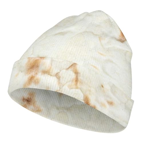 Giant Flour Tortilla Taco Kids Beanie Hat for for Girls Boys Children Cap Winter Knitted Chemo Cancer Headwear Accessories Gifts Decoration Black