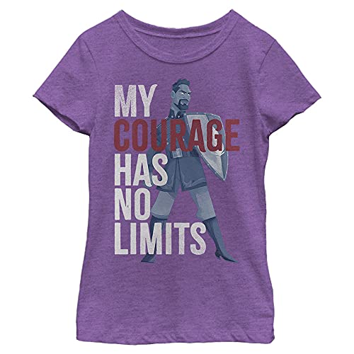 T-shirt Reine des Neiges 2 en maille chinée violette résistante pour fille XS
