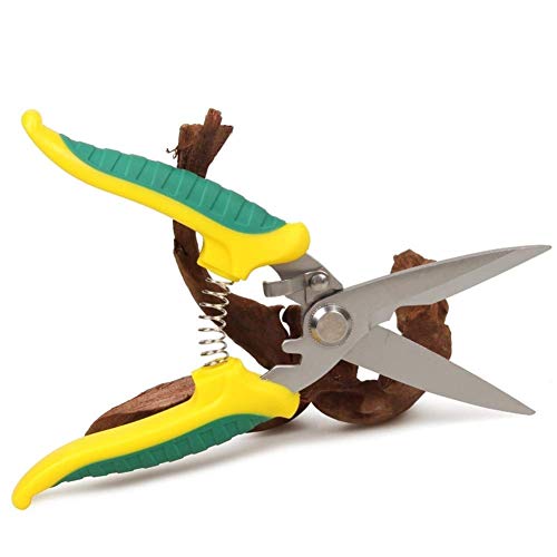 Garden Pruning Shears Stainless Steel Blade Pruning Shears, Ergonomic Gardening Tools (Yellow)(Yellow)
