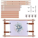 FREEBLOSS Stickrahmen Für Wandteppiche Holz Kreuzstichrahmen Nadelstichrahmen Holz Wandteppich Stickrahmen Mit Anleitung Und Clip 21.5 x 12