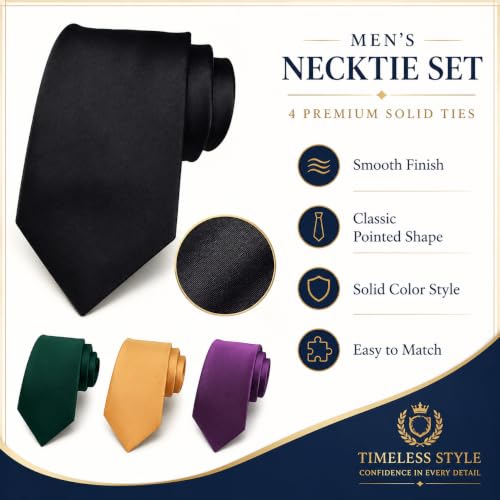 Image of WeiShang Neckties for Men, Classic Formal Tie