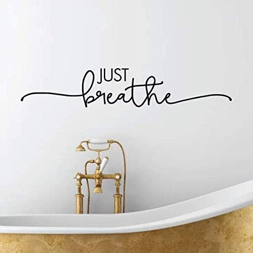Wall Quotes Just Breathe Bath Spa Salon Relax Vinilo Pared Cita Adhesivo de Pared