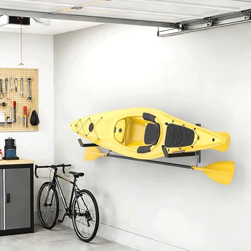 Support kayak pour garage et rangement de canoë | Fixation murale échelles - 7