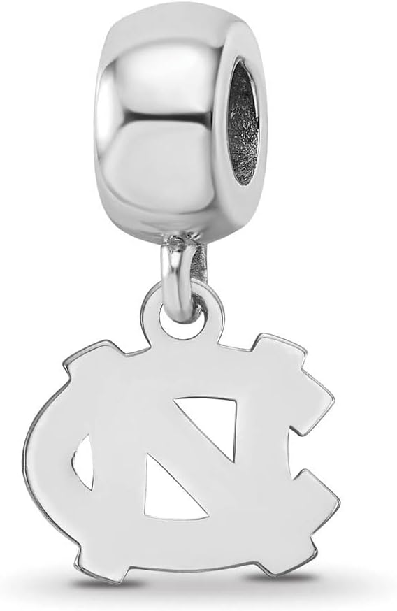 LogoArt Sterling Silver University of North Carolina XS Dangle Bead Charm