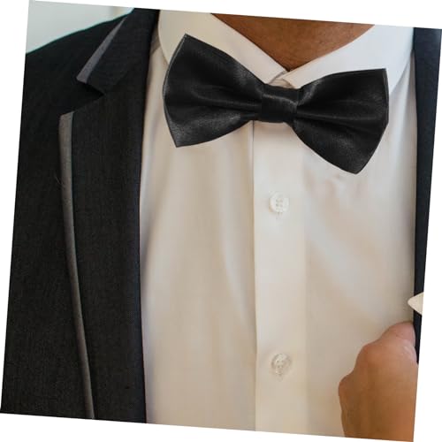 Set de corbata de moño, pañuelo y gemelos para hombre miniatura 3