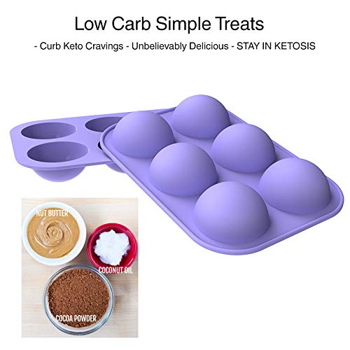 Miniatura 6 de Keto Fat Bomb Snacks - Bandeja de postre de dieta baja en carbohidratos, 4 deliciosas recetas cetogénicas incluidas, paquete de 2