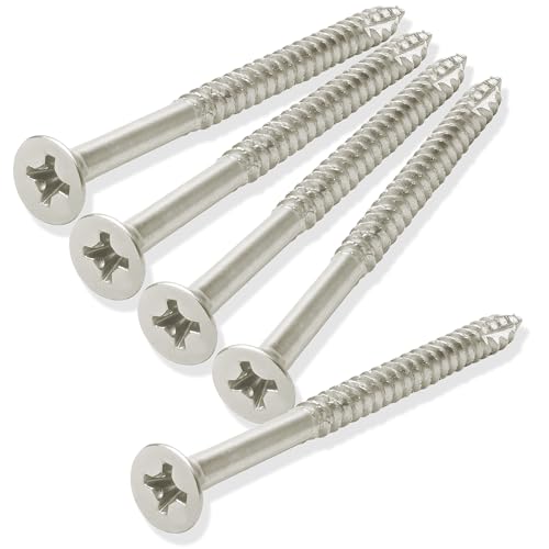 Cauldham Satin Nickel Wood Screws #9 x 2-1/4 Inch for Door Hinges - 25 Pack by CAULDHAM - Used condition - US$11.74