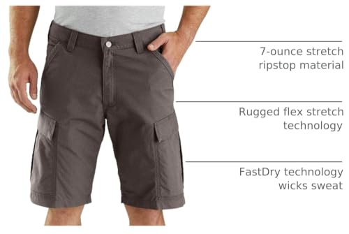 Carhartt Mens Force Relaxed Fit Ripstop Cargo Work Utility Shorts, Tarmac, 48 US - image 3