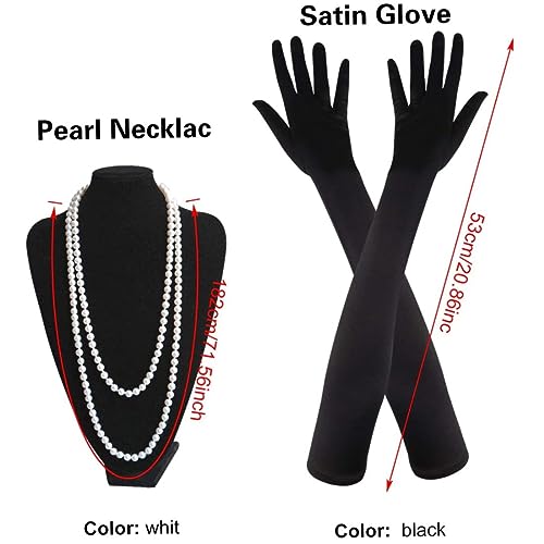 Tocado de los años 20 con pendientes y collar para resolver tu look flapper 3