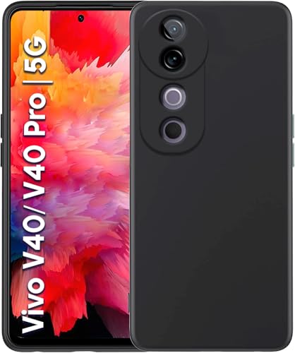 Image of TRUEUPGRADE Liquid Silicone Designed Back Case Cover for Vivo V40 / V40 Pro / T3 Ultra 5G | Microfiber Inside, Full Protection | Bumper Back Cover Case for Vivo V40 / V40 Pro / T3 Ultra 5G - Black