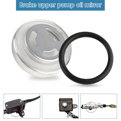 4 Stück 18 mm Schauglas Dichtung für Motorrad, Schauglasdichtungssatz für Zylinderbehälter, Schauglas Ölschauglas mit Dichtung für Bremspumpe Bremszylinder für Motorrad, Roller, ATV, Dirt Bike