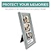 pbf PHOTO BOOTH FRAMES 2x6 Photo Strip Frame | 2 x 6 Photo Booth Strip Frame with Stand | Picture Frame for Photo Booth Strip | Premium Designer Photobooth Frame (Silver)