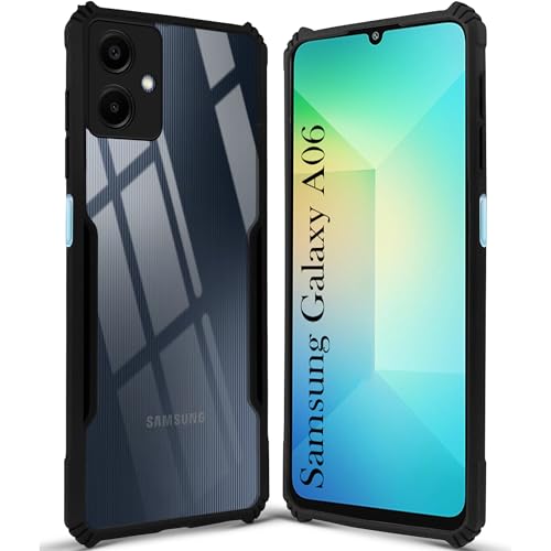Image of Jkobi Back Cover Case for Samsung Galaxy A06 (Shockproof with Polycarbonate Clear Panel | Professional Black)