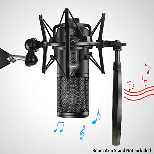 ATR2500X Mikrofonspinne mit Popschutz, Shock Mount Passender Mikrofonständer für Audio-Technica ATR 2500X und ATR2500 USB Mikrofon von YOUSHARES – Bild 5