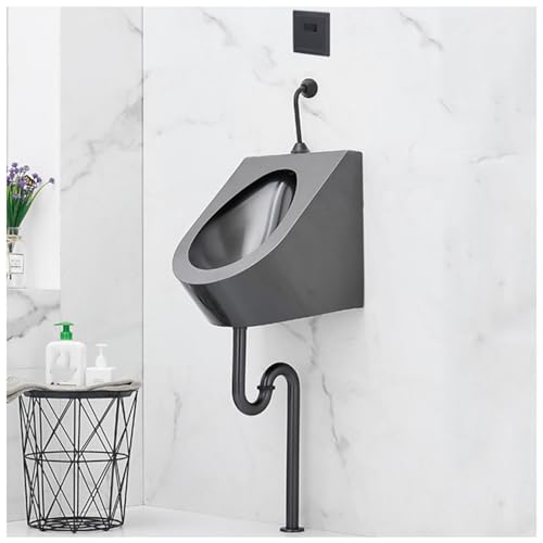OTQEFTN Universal Washout Urinal Bathroom Toilet, Men's Adult Urinal Troughs, Commercial Durable Urinal Stainless Steel Urinal, Modern Metal Creativity Urinal for Bar/Airport/Hot