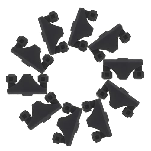 UKCOCO 10 piezas Parachoques de Silicona para Freidora de Aire Protectores Triangulares para Esquinas Repuestos Compatibles y Desmontables Accesorios para Proteger Bandejas y Prolongar
