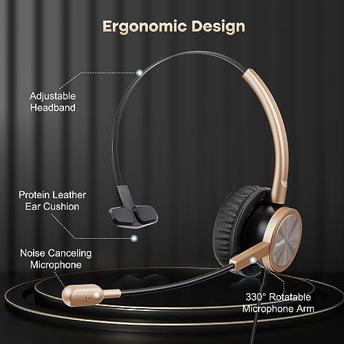 Mairdi M809GQD002CR Telephone Headset With Rj9 & 3.5Mm Jack thumb #4