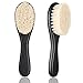 Shappy 2 Pieces Barber Fade Brush Men Beard Brush Neck Duster Cleaning Grooming Tool Soft Beard with Wooden Handle for Barber Hair Cutting Kits(Black)