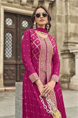 Indian Women's Anarkali Kurta Kurti Top Tunic Festive Wedding Party wear Kurta with Palazzo and Dupatta FM-543