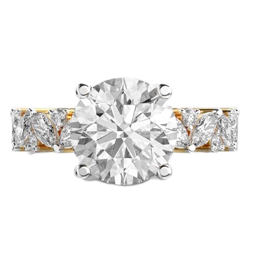 Bague d'éternité ronde en argent 925 et moissanite faite main